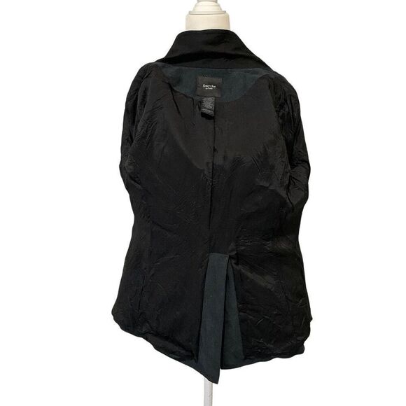 Smythe Military Style Jacket Black Fade Gold Embellished Button Up Blazer Size 2 - Picture 10 of 11